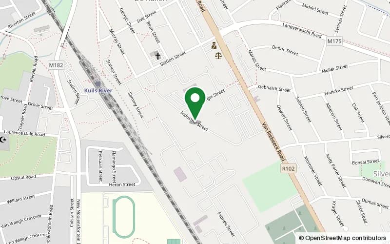 Street map of Kuilsriver Industrial with a pin on Unit 15, Industrie Street
